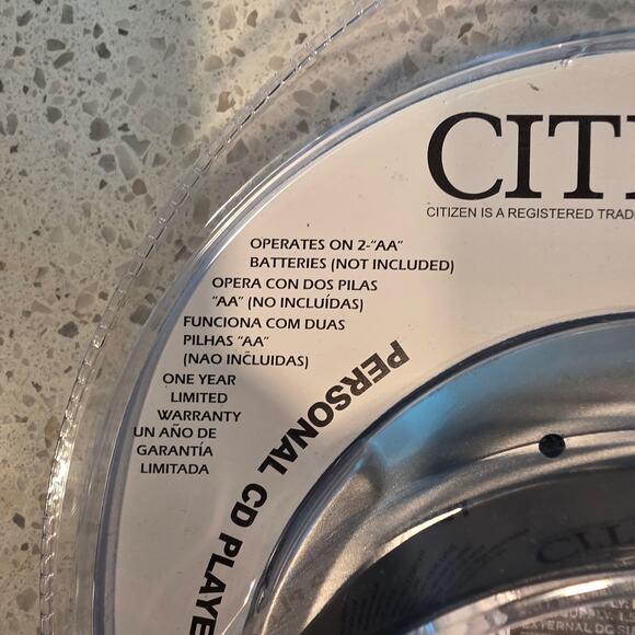 Citizen CD-800 Personal Portable CD Player New Open Package - Picture 5 of 5